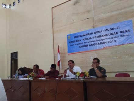 Musyawarah Desa Rencana Kerja Pemerintah Desa Argodadi 