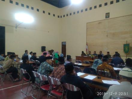 Rapat Pemantapan Acara Hari Jadi Desa Argodadi ke - 72