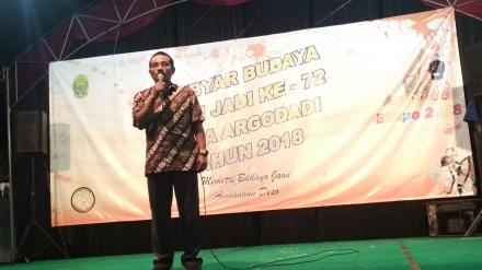 Pembukaan Gelar Budaya Dalam Rangka Hari Jadi Desa Argodadi ke 72