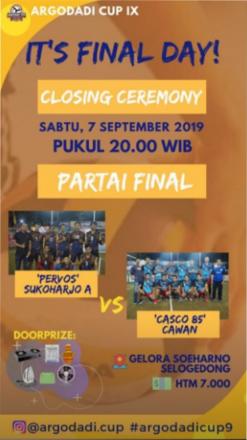 Pervos A vs Casco 85, Pertarungan Bergengsi Menuju Juara Argodadi Cup IX