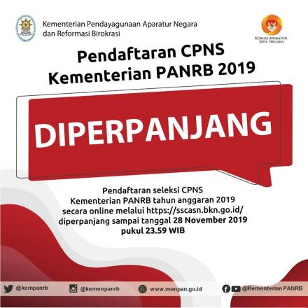 Pendaftaran CPNS Diperpanjang