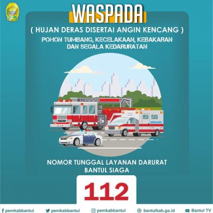 Pemkab Bantul Imbau Warga Waspadai Keadaan Darurat