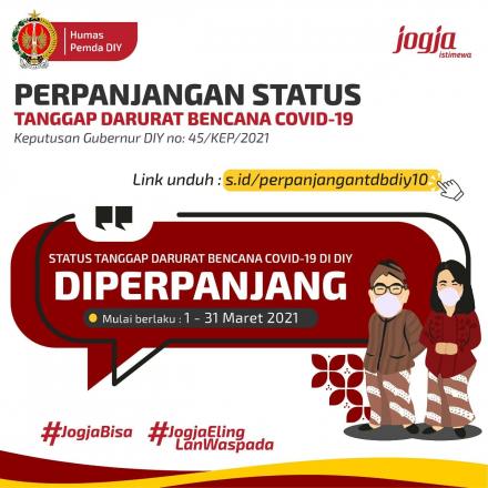 Status Tanggap Darurat Covid-19 DIY Diperpanjang